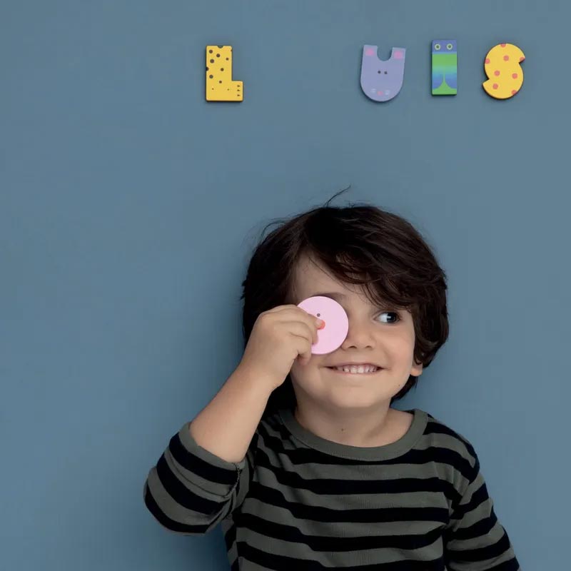 Djeco Grafiska bokstäver i trä, A-Z