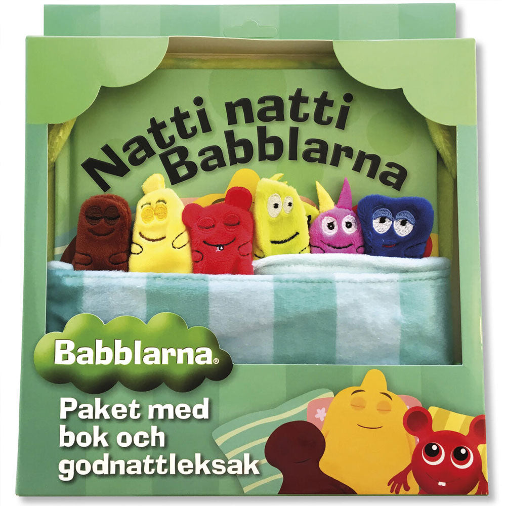 Babblarna pakke med bog og godnatlegetøj