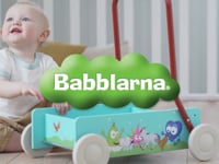Babblarna Lära-gå-vagn Turkos
