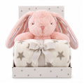 Carlo Baby Gavesæt Fleece-tæppe & tøjdyr Pink Kanin