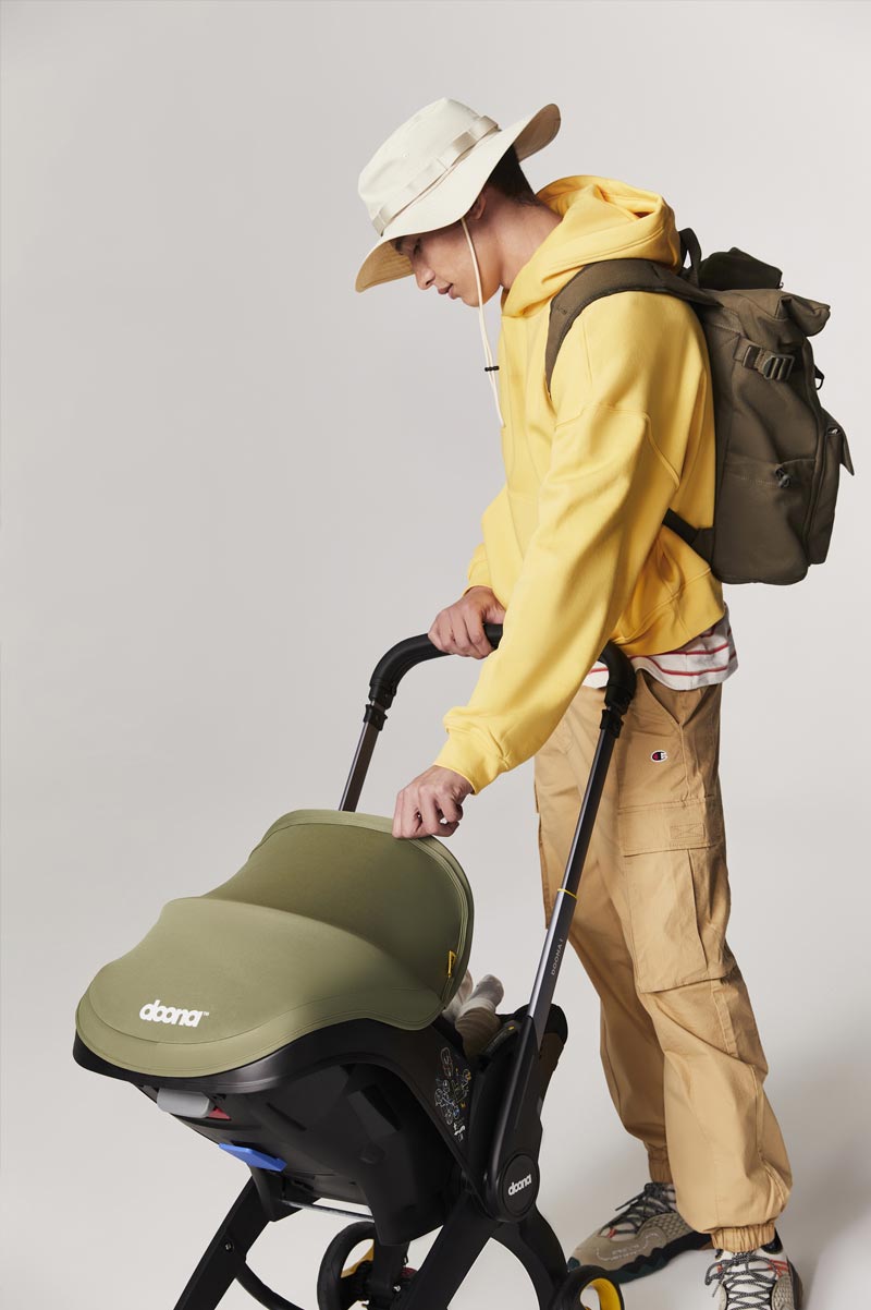 Doona autostol "i" med vogn Desert Green