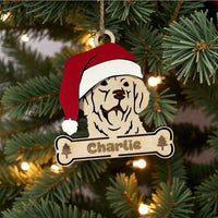 Thumbnail for Santa Paws - Julhänge med hundmotiv & graverat namn