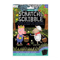 Thumbnail for Ooly Skrapkort Mini Scratch & Scribble Farm Animals (6 ark)