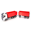 Emek Lastbil med anhænger og kroghejs Scania Hvid 1:25