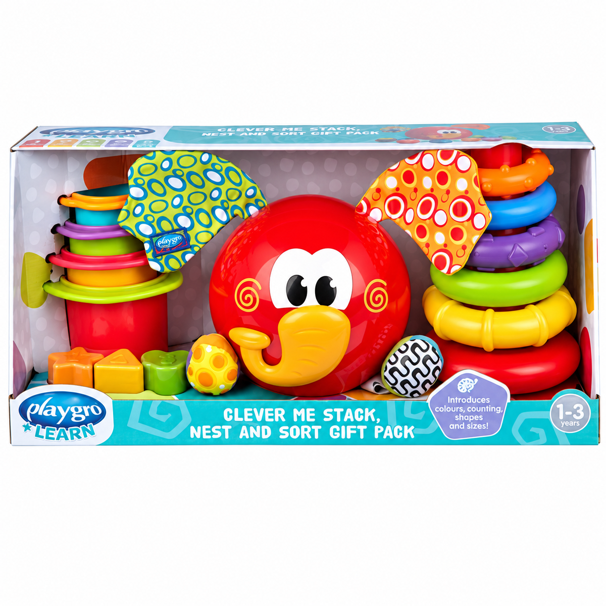 Playgro gavesæt Clever Me (Stabel, Sorter & Byg)