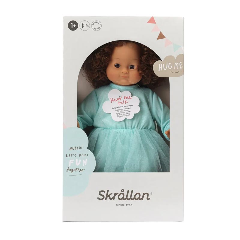 Skrållan Taldocka Lillan Mörkt Hår (36cm)