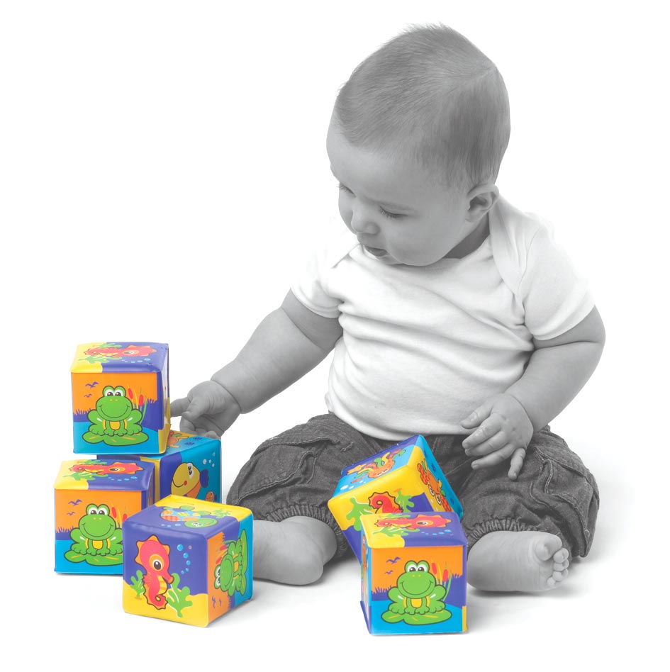 Playgro Mina första mjuka byggklossar +6m