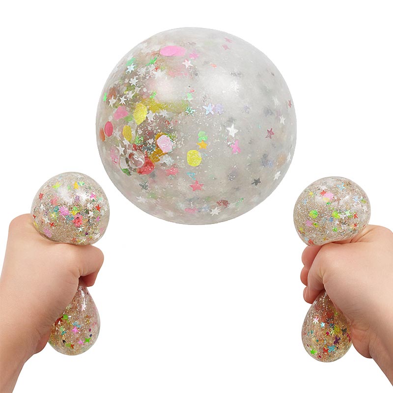 Suntoy Squeeze Squishy Ball med konfetti