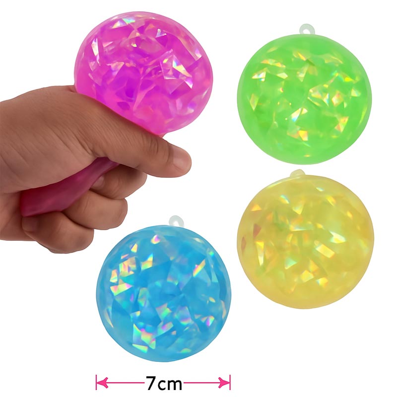 Suntoy Squeeze Glitter Ball (7cm)