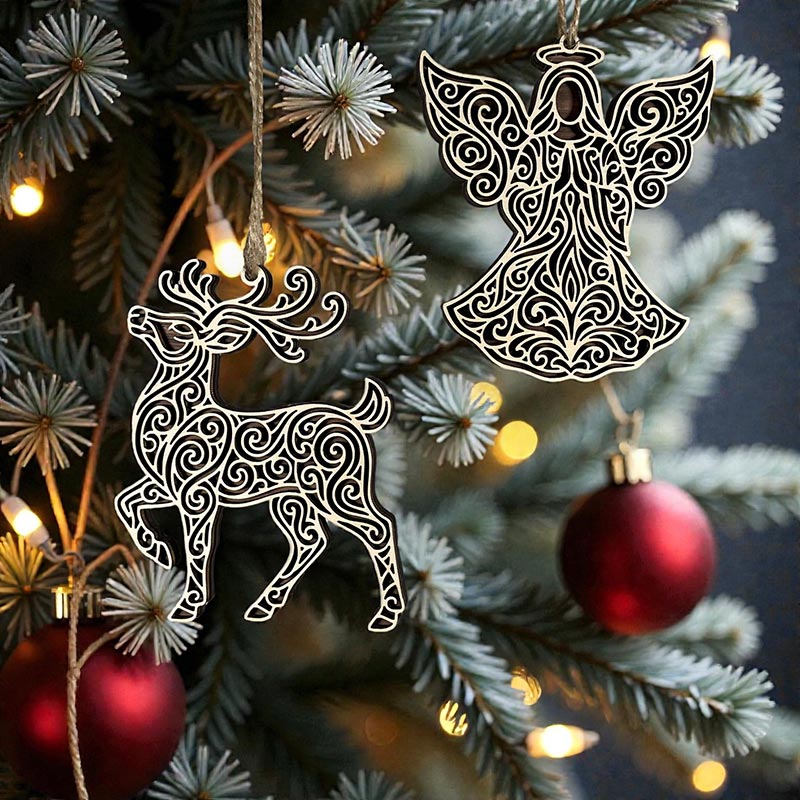 Vintertid - Julefigurer i trä (4-pack)