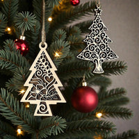 Thumbnail for Vintertid - Julgranar i trä (4-pack)